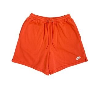 Nike Club Woven Flow French Terry Athletic Casual Shorts Coral Size Men's Small